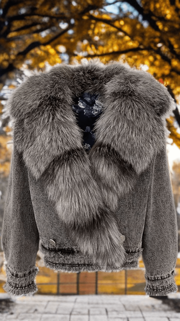 Kurtka jensowa z futrem ,Kurtki jeansowe z futrem str.21