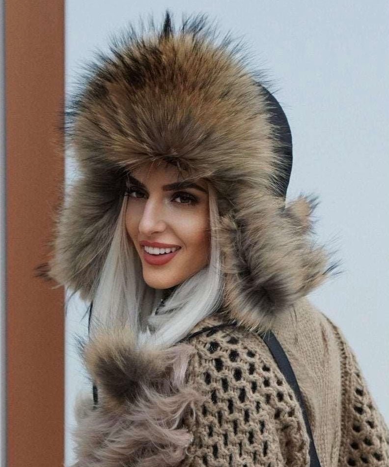 Czapka futrzana,Czapki futrzane/ z jenota,z jenotem