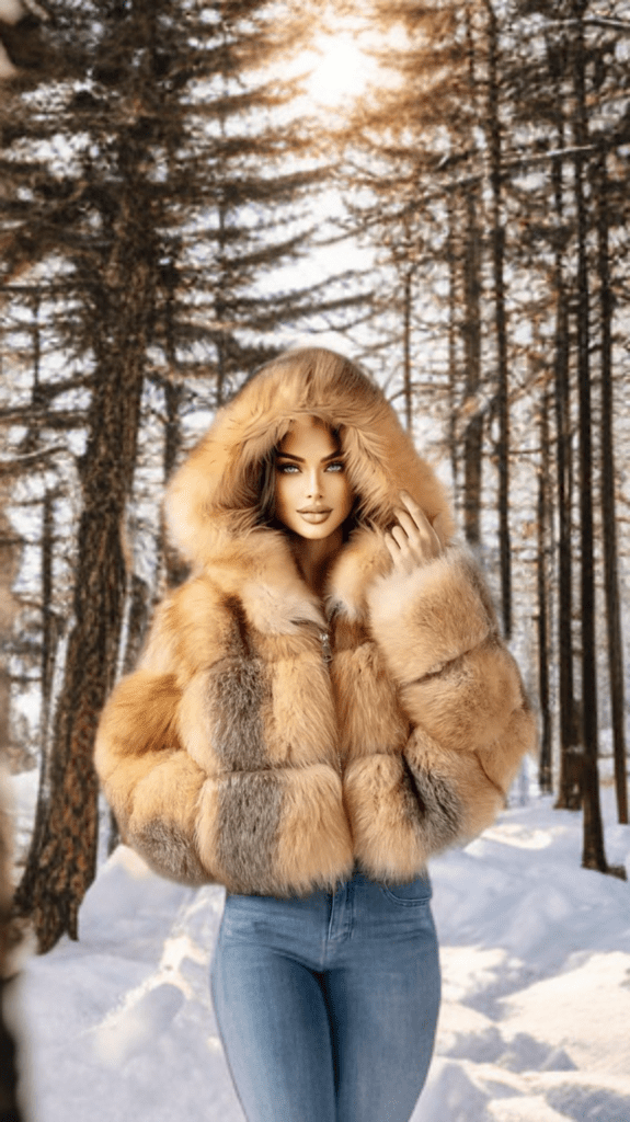 Futra z lisa, Futra z lisem damskie naturalne