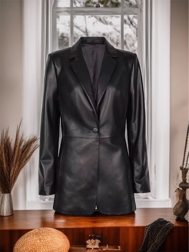 Klasyczne marynarki skórzane damskie z naturalnej skóry od LEU sklep on-line