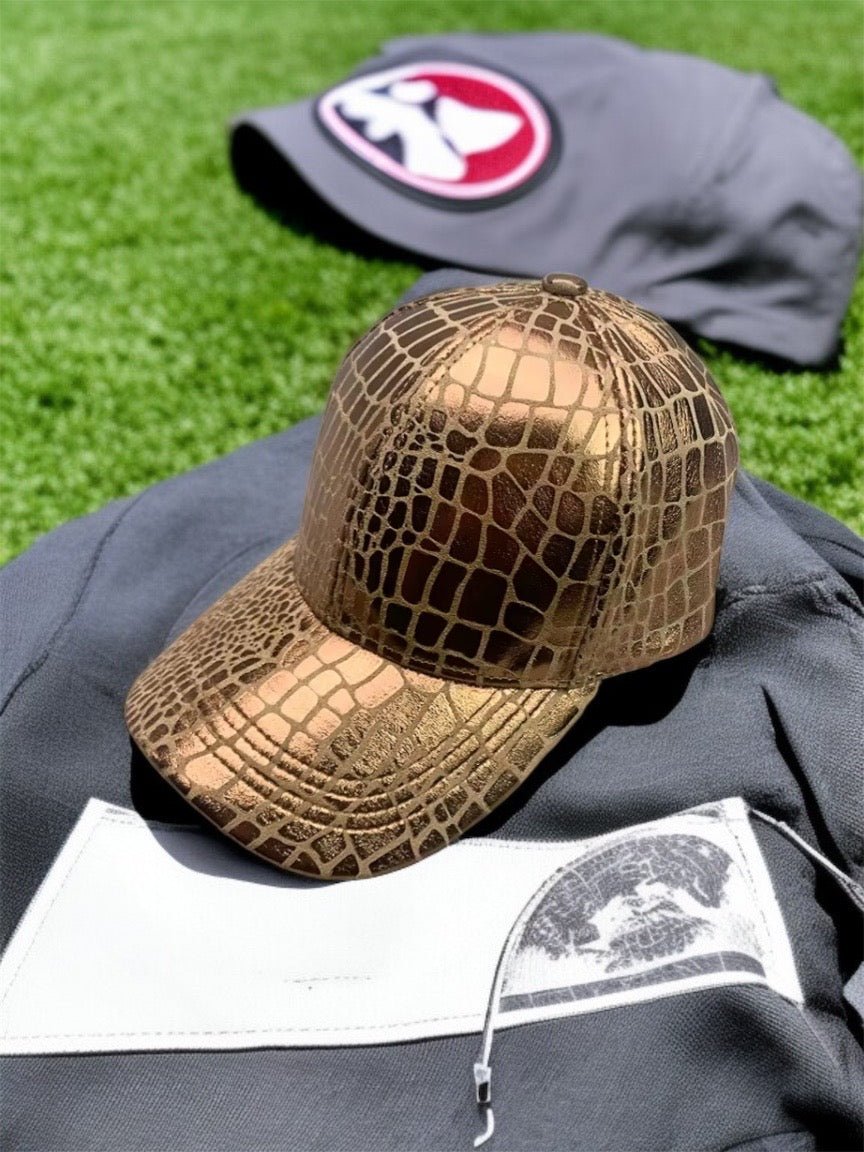Czapka z daszkiem damska złota, BASEBALL - LEU