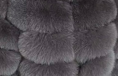 Futro z lisa beżowo - piaskowe damskie 50 cm LV - 10 - LEU