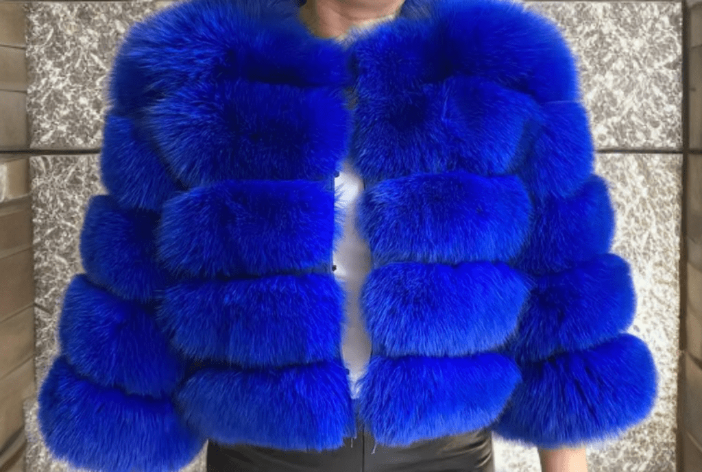 Futro z lisa naturalne damskie chabrowe YSL - 10 - LEU