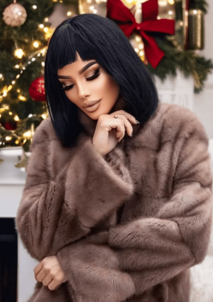 Futro z norek brązowe jasne - LEU