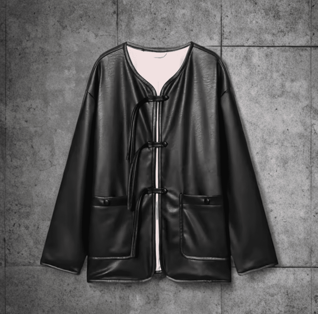 Kurtka skórzana damska czarna,LUSII - LEU