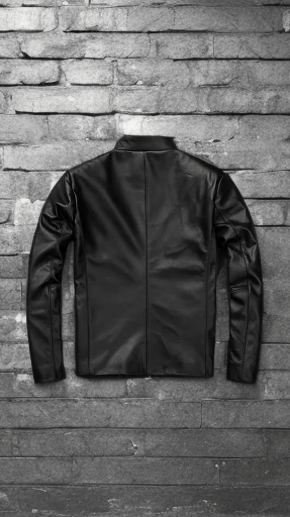 Kurtka skórzana męska czarna LEONARDO - LEU