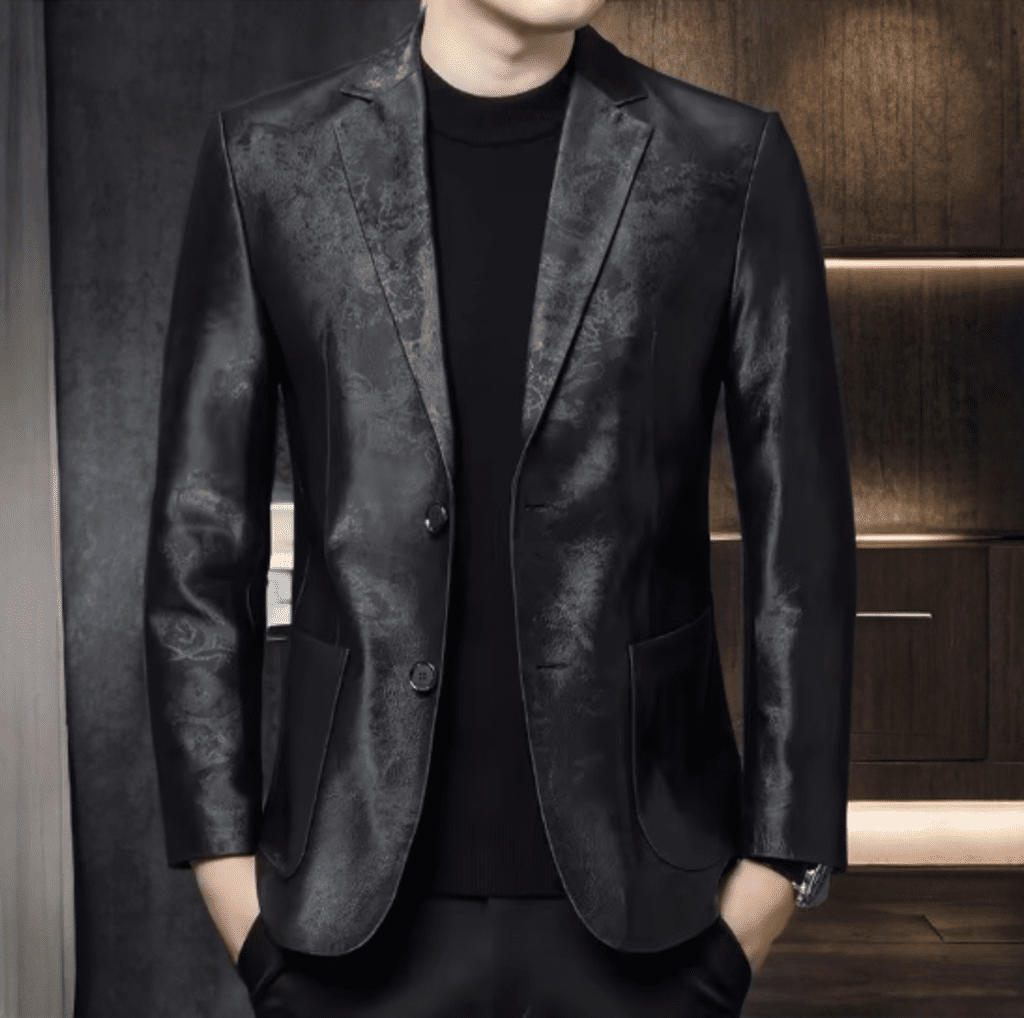 Marynarka skórzana męska ze skóry naturalnej,ASTON MARTIN-4- LEU. Marynarka czarna vintage-4 wiosenna, jesienna, przejściowa.