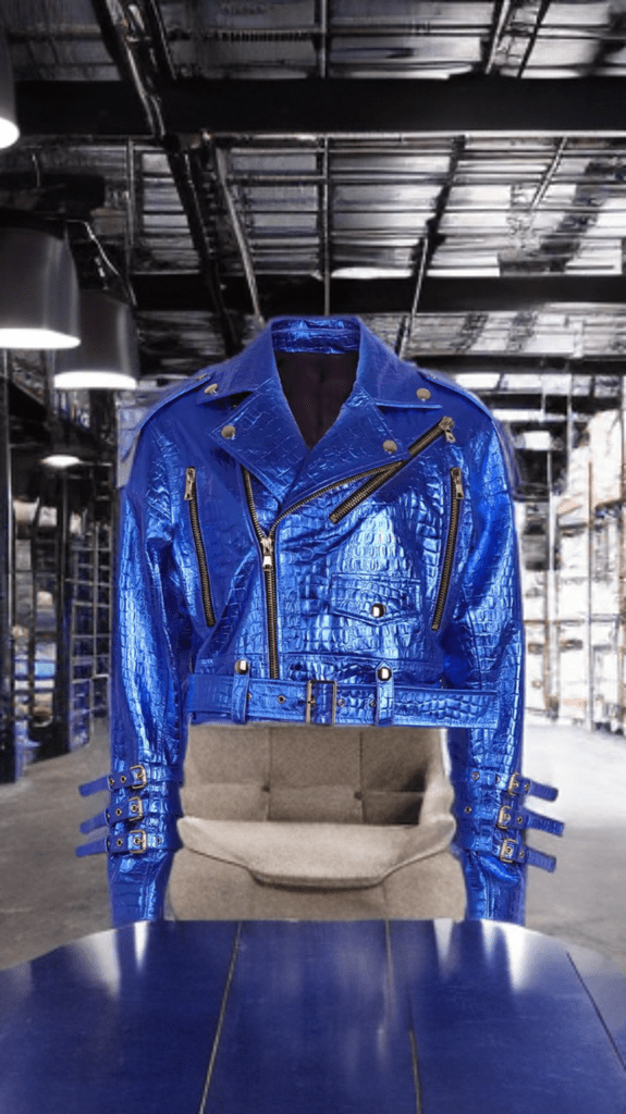 Ramoneska ze skóry naturalnej damska skórzana kurtka, ALEXIS - LEU