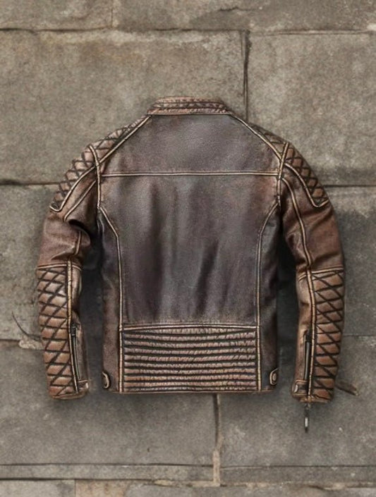 Skórzana kurtka męska jasny brąz, OLEXY od LEU. Kurtka z naturalnej skóry męska dostępna w różnych rozmiarach.