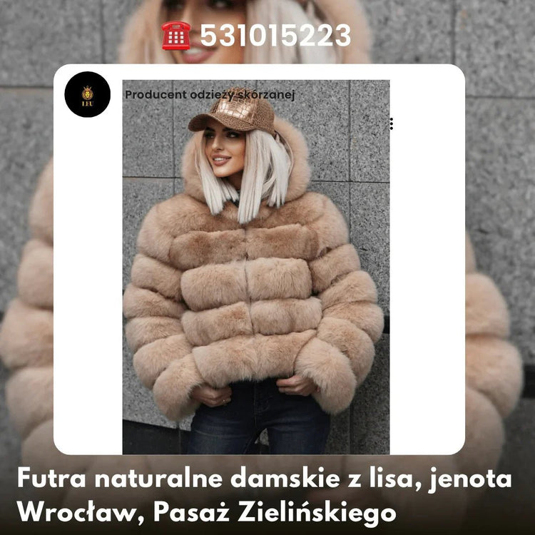 Futra z lisa, futra z jenota/ naturalne damskie LEU♡Wrocław