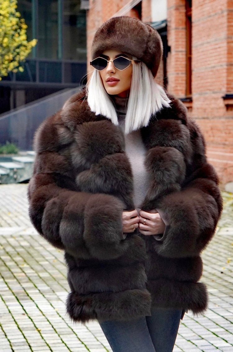 Futro z lisa,Futro z lisem damskie naturalne Katowice