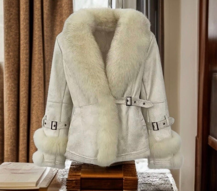 Kożuchy naturalne damskie z futrem krótkie od LEU