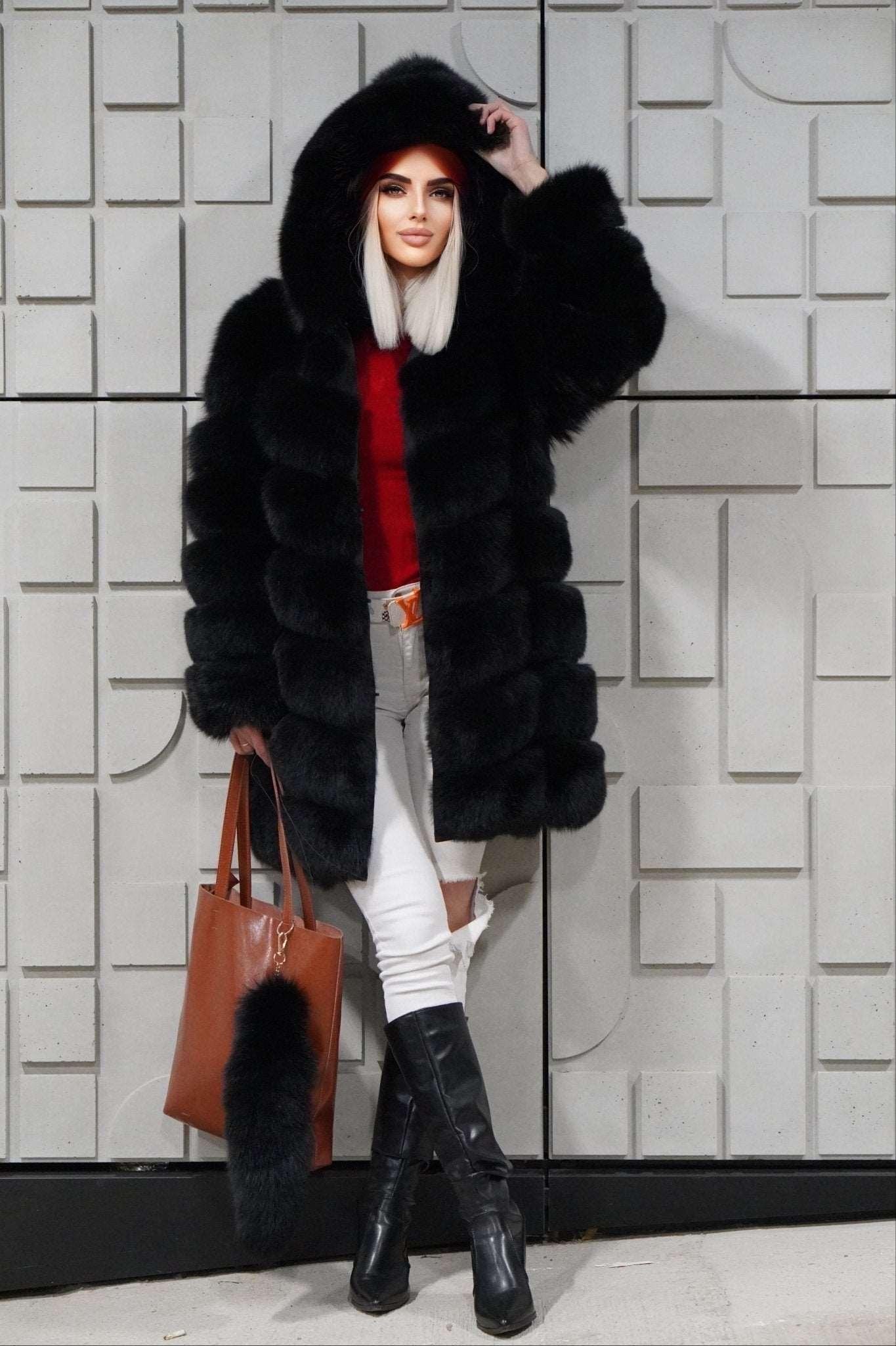 Kurtki futrzane długie/Damskie od LEU str.21