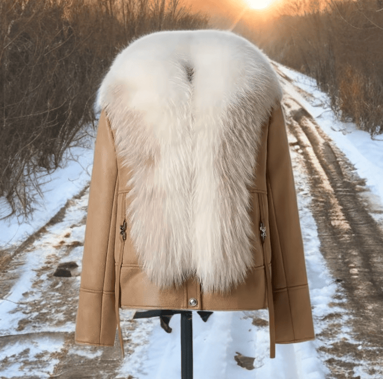 Pilotki,ramoneski krótkie kożuchy damskie naturalne LEU str.21