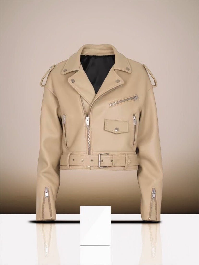 Ramoneska brązowa damska ze skóry LEU str.21