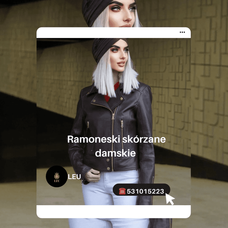 Ramoneska,kurtka/ skórzana z naturalnej skóry od LEU