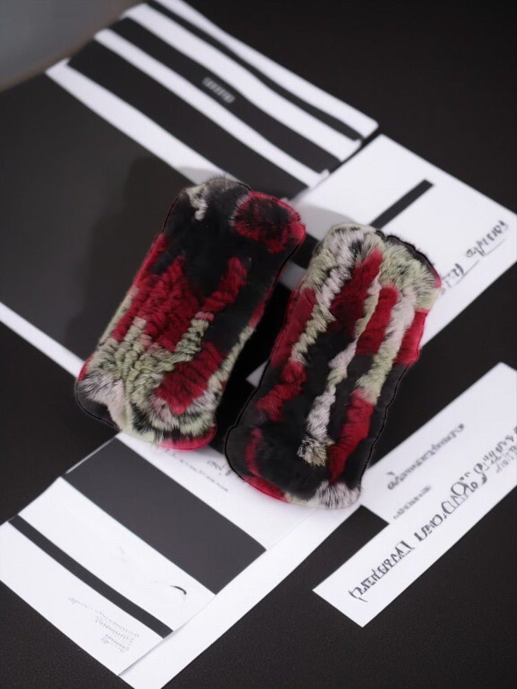 Rękawiczki z futra królika szynszylo-rexa od LEU