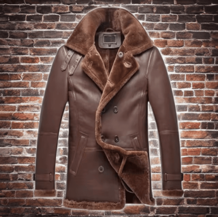 Zimowe płaszcze skórzane męskie z naturalnej skóry LEU str.20
