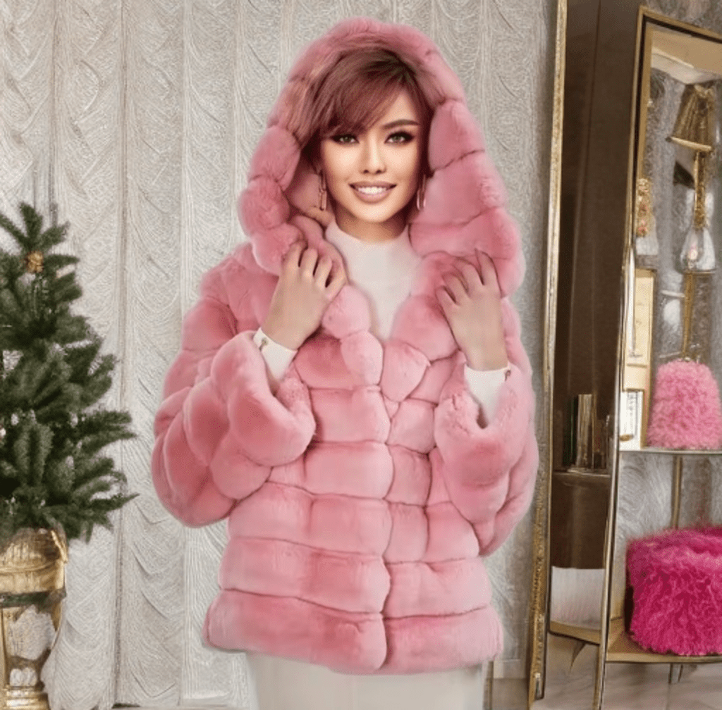 Futro naturalne z królika szynszylo - rexa,QR - 19 - LEU