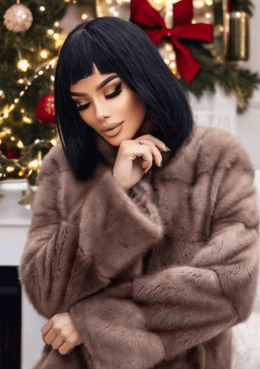 Futro z norek brązowe jasne - LEU