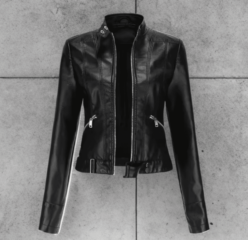 Kurtka skórzana damska ze skóry czarna,BIKE - 2 - LEU