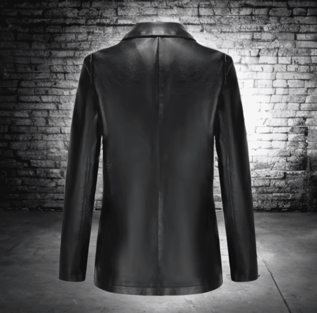 Marynarka skórzana damska czarna, POLA - LEU