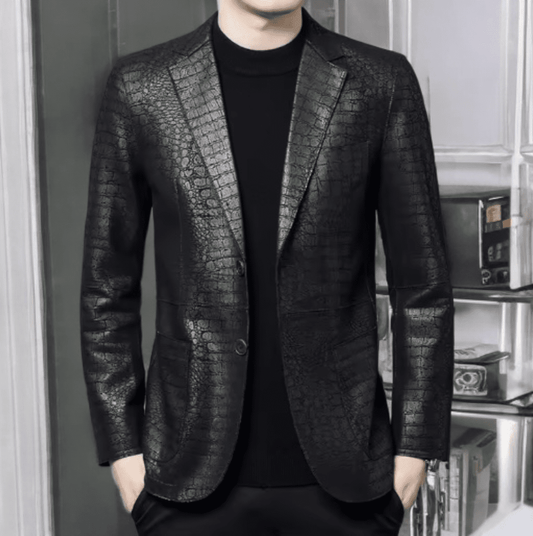 Marynarka skórzana męska ze skóry,ASTON MARTIN - 17 - LEU