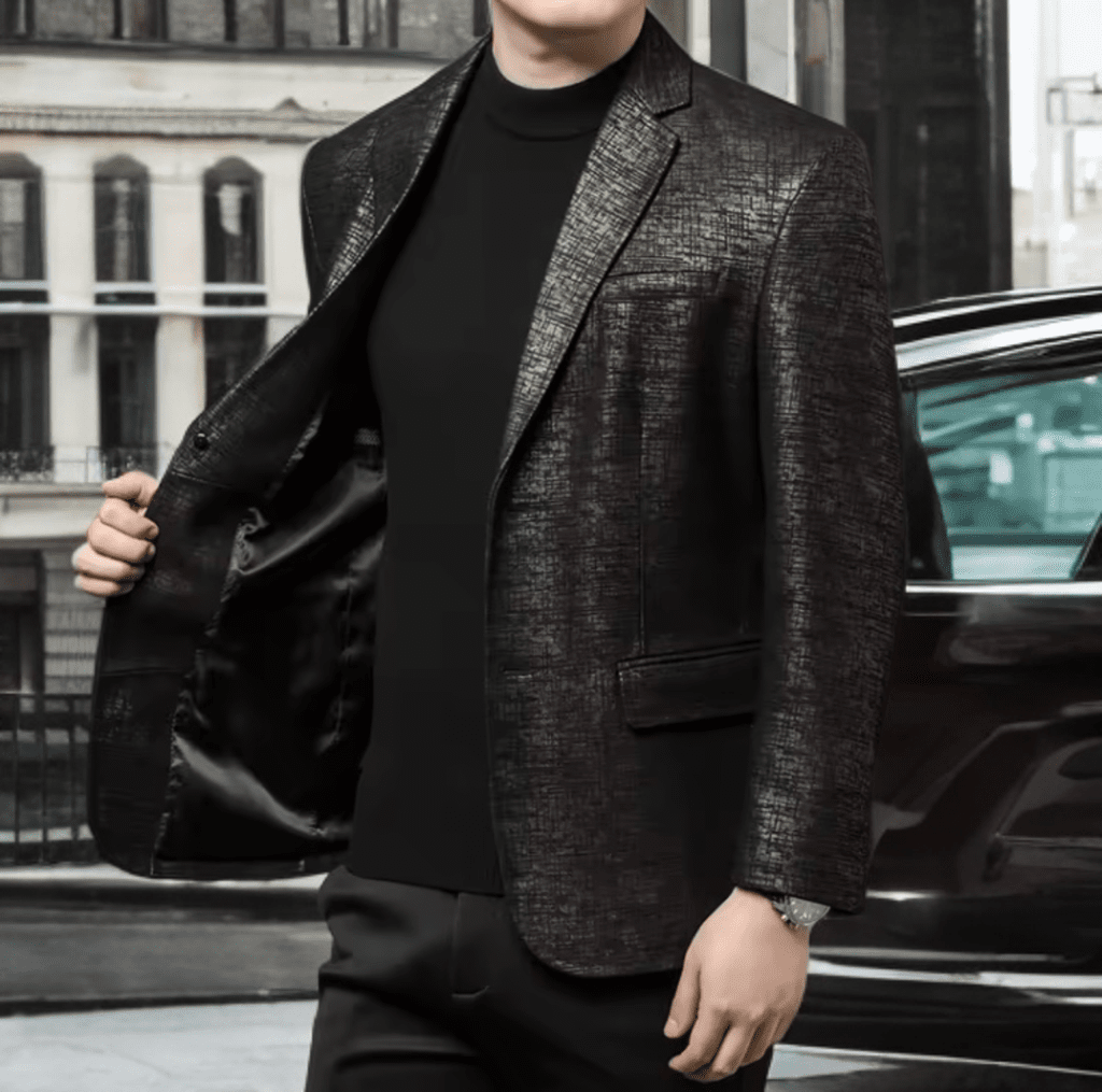 Marynarka skórzana męska ze skóry,ASTON MARTIN - 1 - LEU