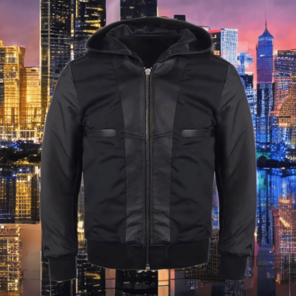 Pilotka skórzana czarna męska ze skóry,LOT - 5 - LEU