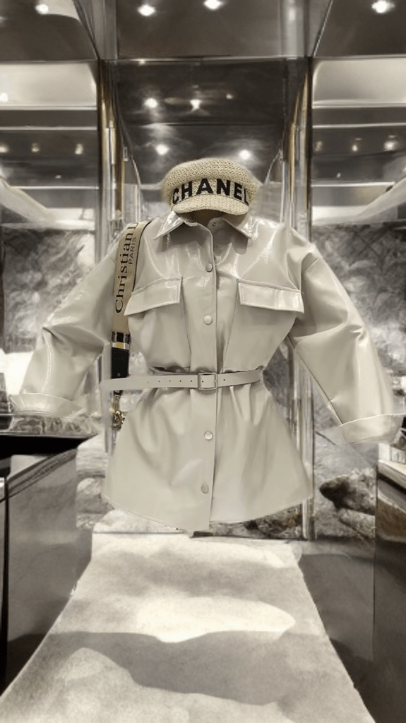 Sukienka skórzana damska beżowa,SANDRA od LEU wykonana z ekologicznej skóry  dostępna w różnych kolorach.