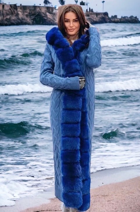 SWETER KASZMIROWY MODEL QR-BLUE Leu Shop - Vogue
