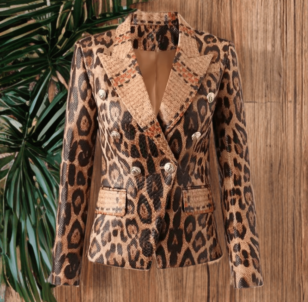 Żakiet skórzany damski ze skóry eko,PANTERA - LEU